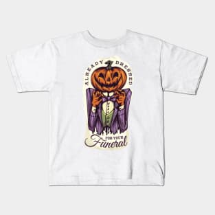 Halloween scary evil pumpkin funny pumpkin Already dressed Kids T-Shirt